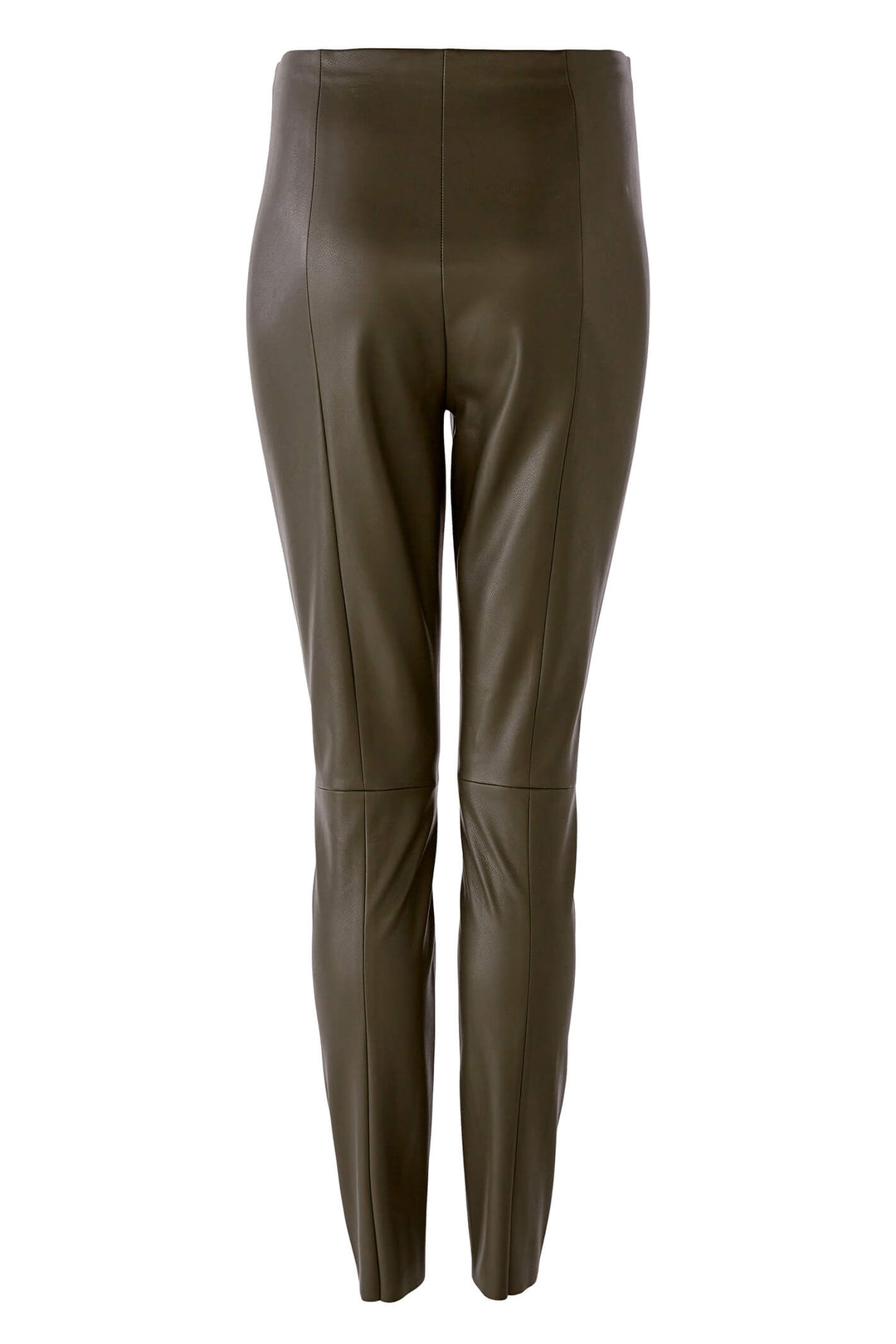Oui 77985 Khaki Faux Leather Leggings - Olivia Grace Fashion