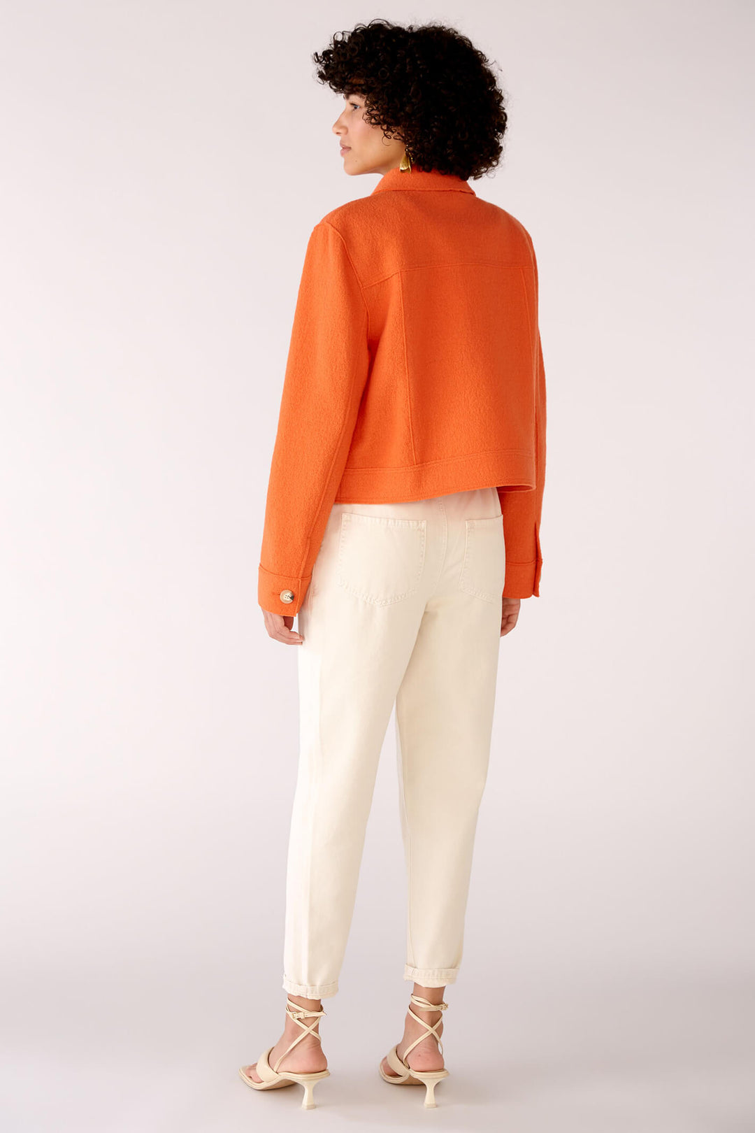 Oui 78167 Orange Wool Jacket - Olivia Grace Fashion
