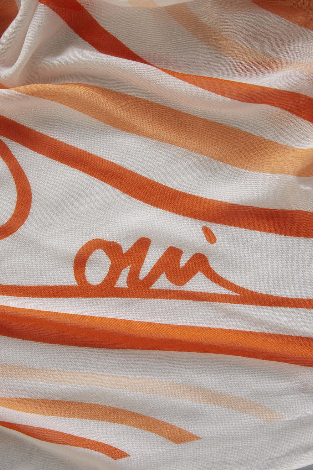 Oui 78361 Dark Orange White Scarf - Olivia Grace Fashion