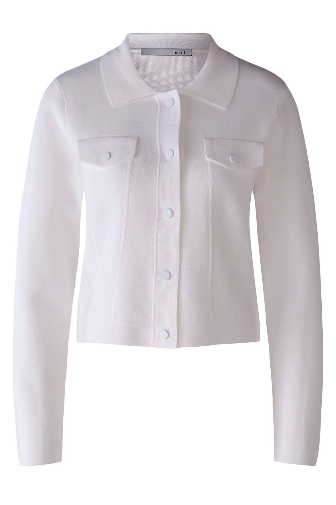 Oui 78388 Cloud Dancer White Cardigan Jacket Olivia Grace