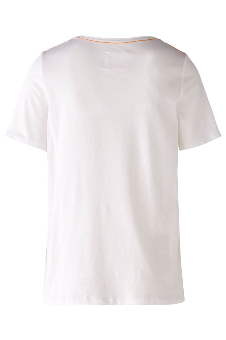 Oui 78613 Optic White Motif T-Shirt - Olivia Grace Fashion