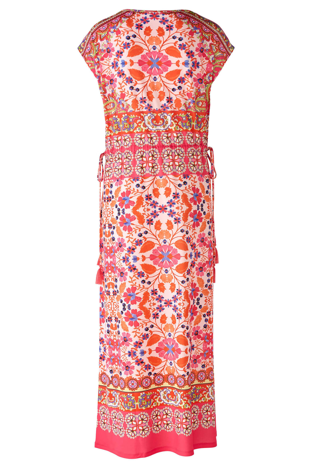 Oui 78639 Pink Orange Print Dress - Olivia Grace Fashion