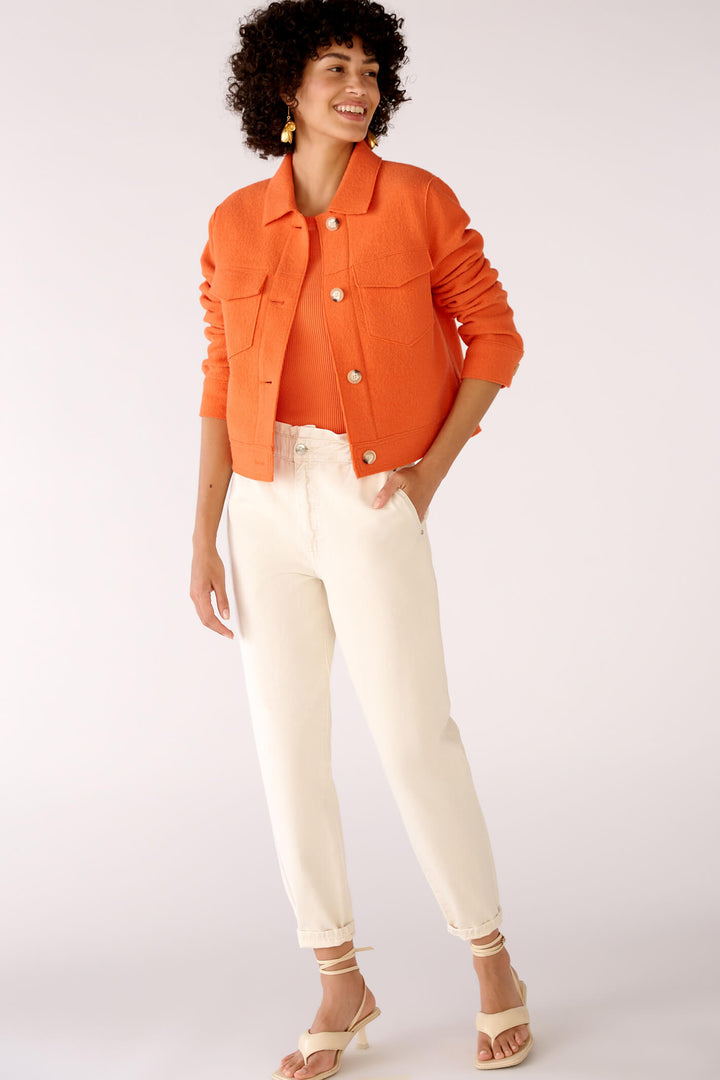 Oui 78684 Light Stone Trousers - Olivia Grace Fashion