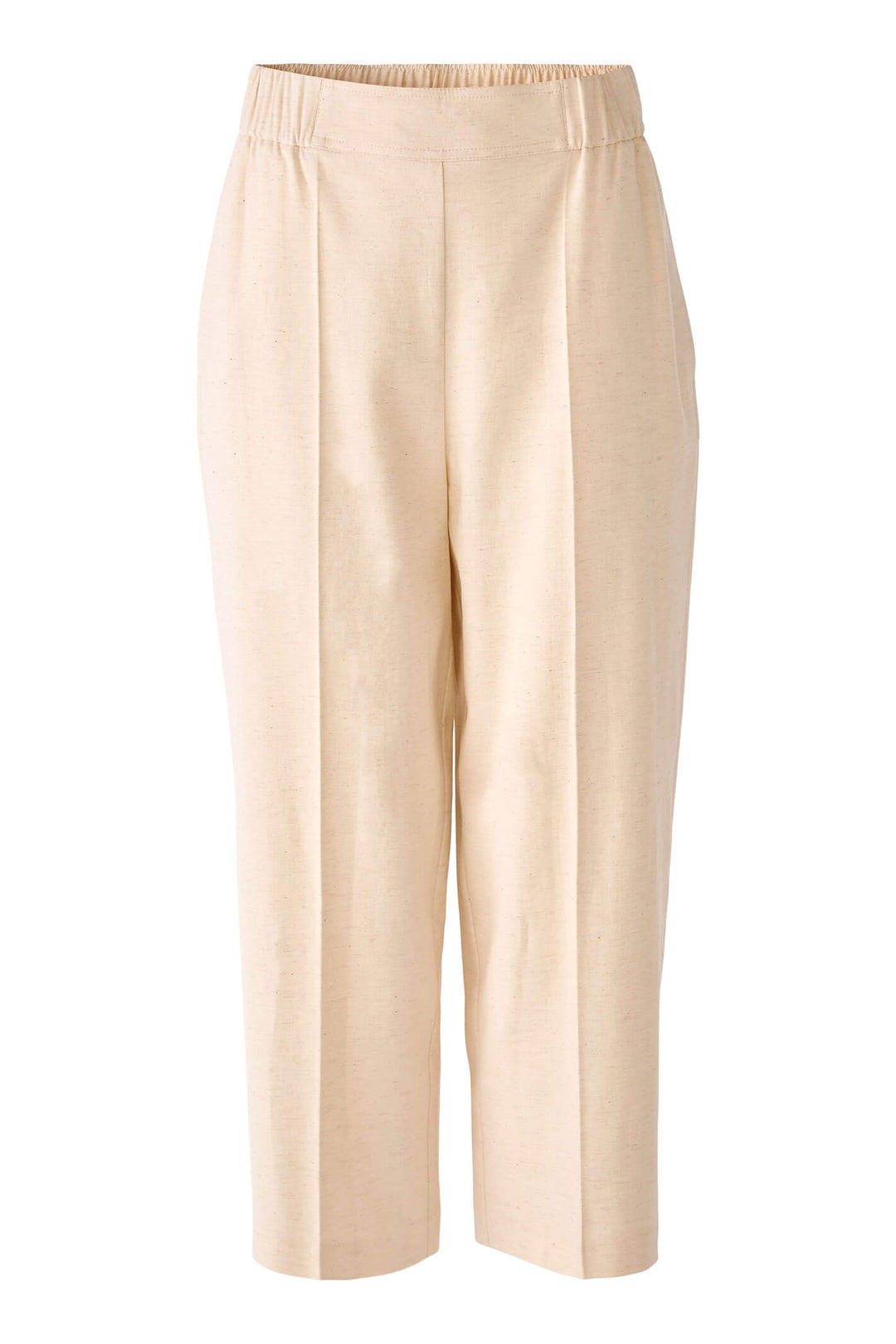 Oui 79134 Off White Cropped Trousers - Olivia Grace Fashion