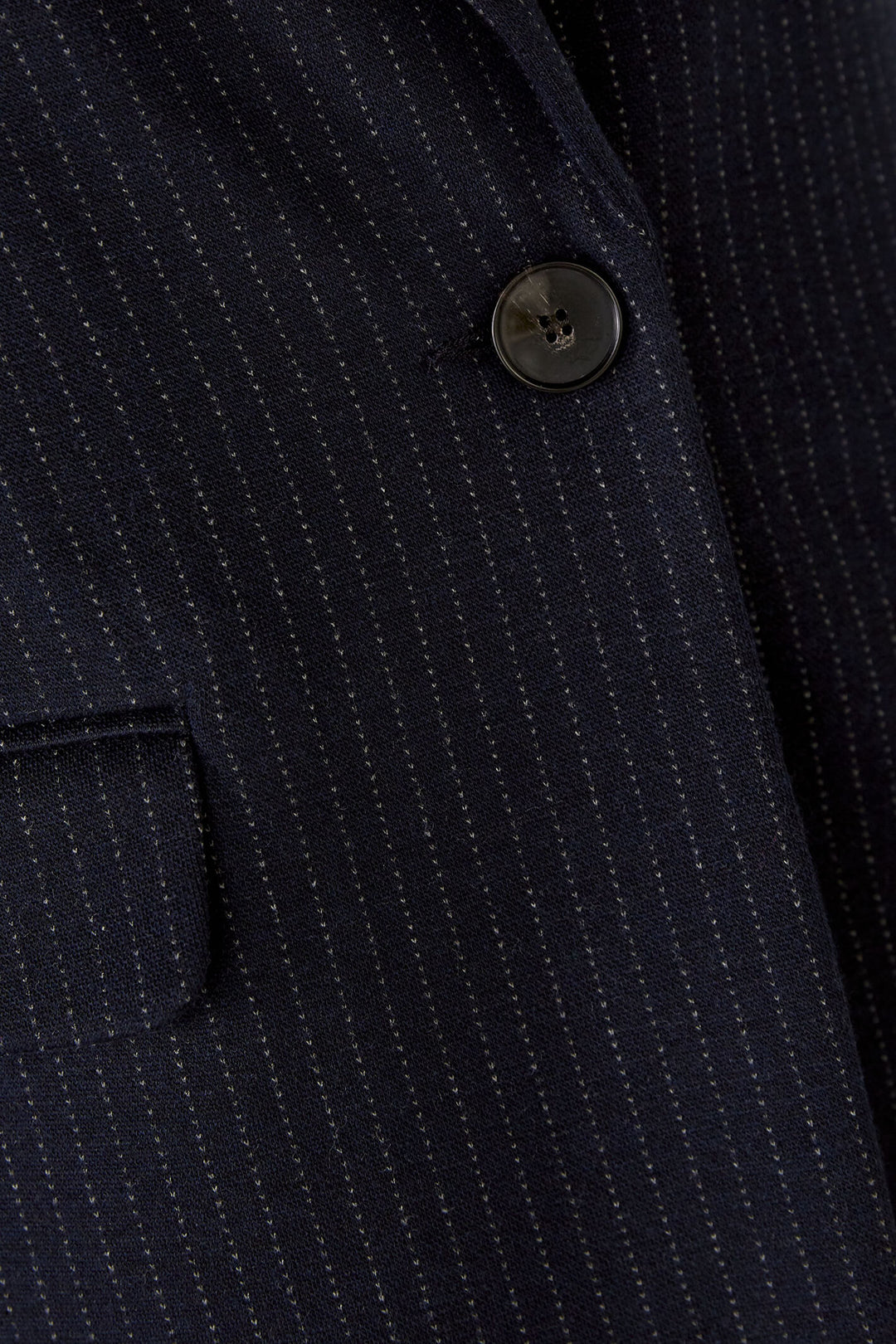 Oui 79453 Navy Pinstripe One Button Blazer Jacket - Olivia Grace Fashion