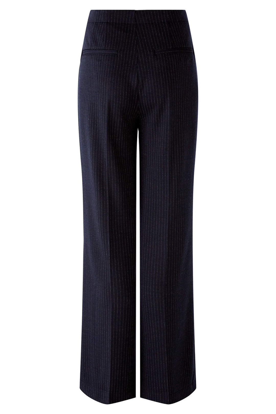 Oui 79812 Navy Grey Pinstripe Trousers - Olivia Grace Fashion