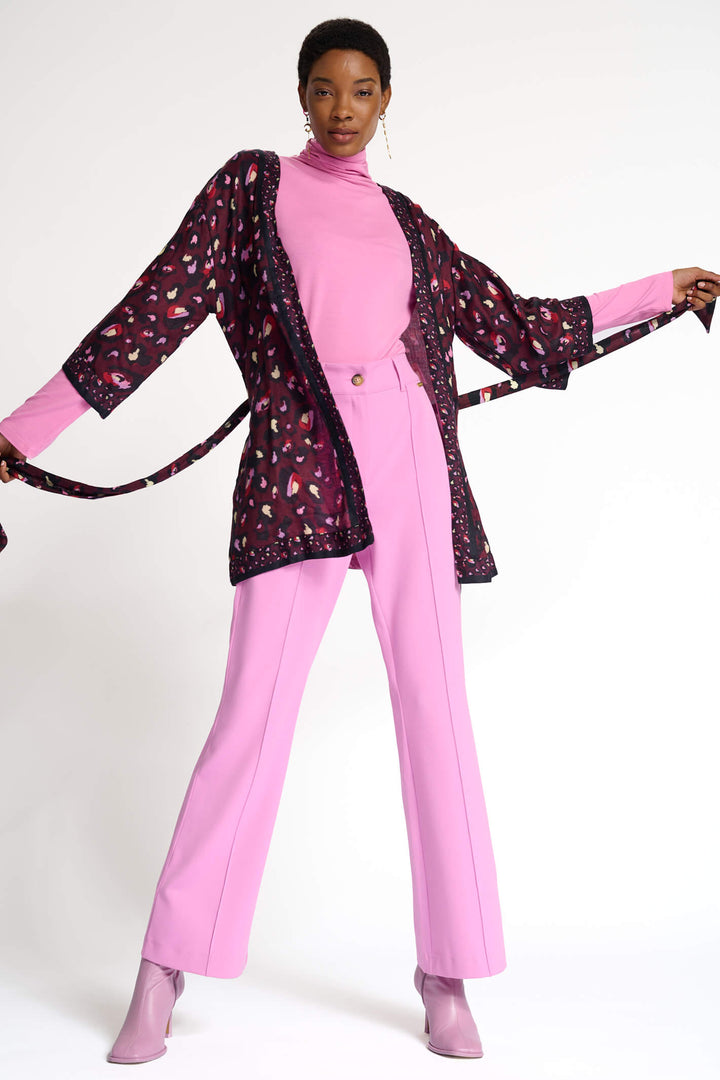 Pom Amsterdam SP7058 Pink Mauve Trousers - Olivia Grace Fashion