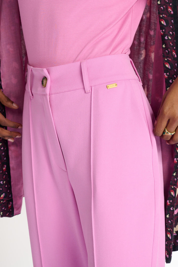 Pom Amsterdam SP7058 Pink Mauve Trousers - Olivia Grace Fashion