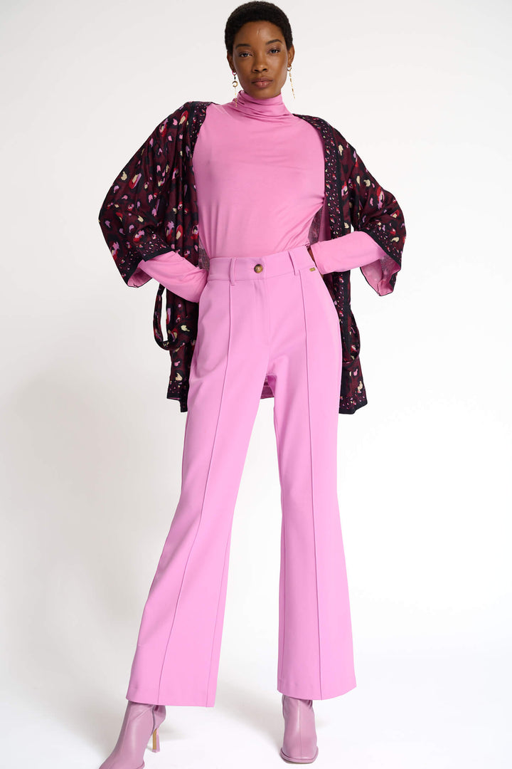Pom Amsterdam SP7058 Pink Mauve Trousers - Olivia Grace Fashion