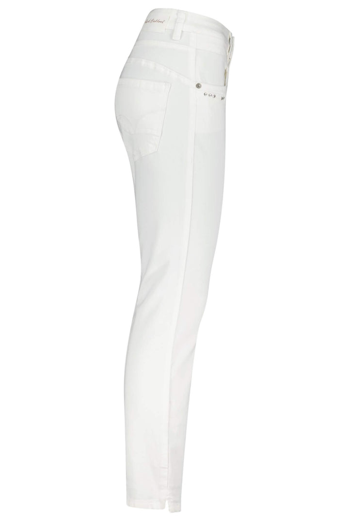 Red button SRB2987 Sissy Off White Embroidered Jeans - Olivia Grace Fashion