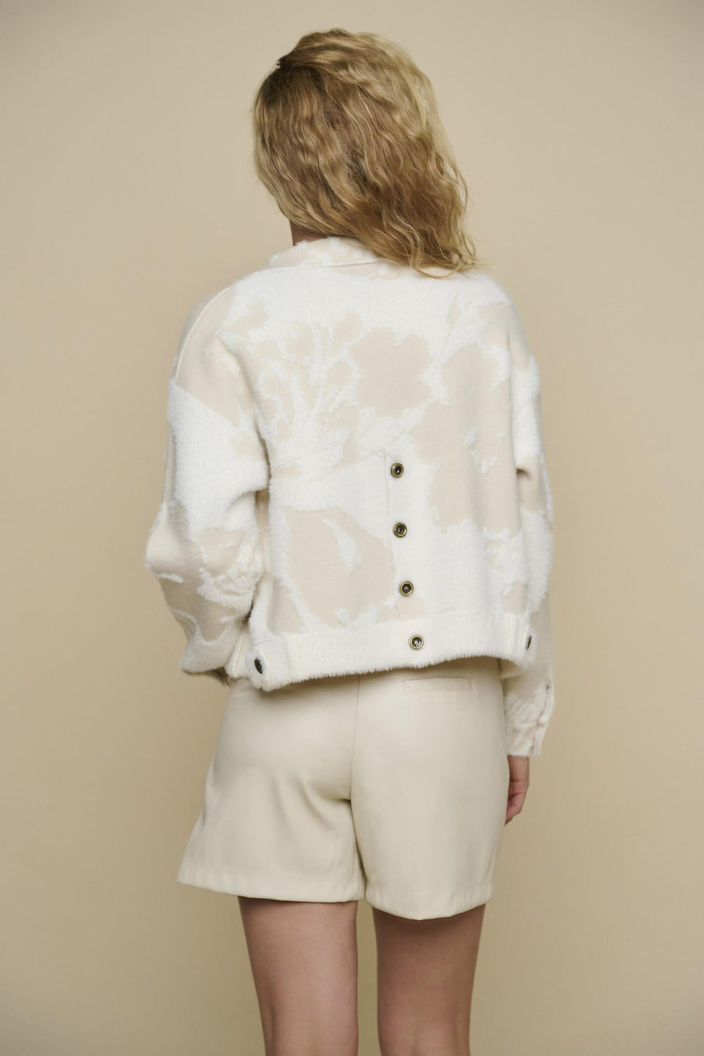 Rino & Pelle Bubbly 7012321 Birch Bloom Cream Box Jacket - Olivia Grace Fashion