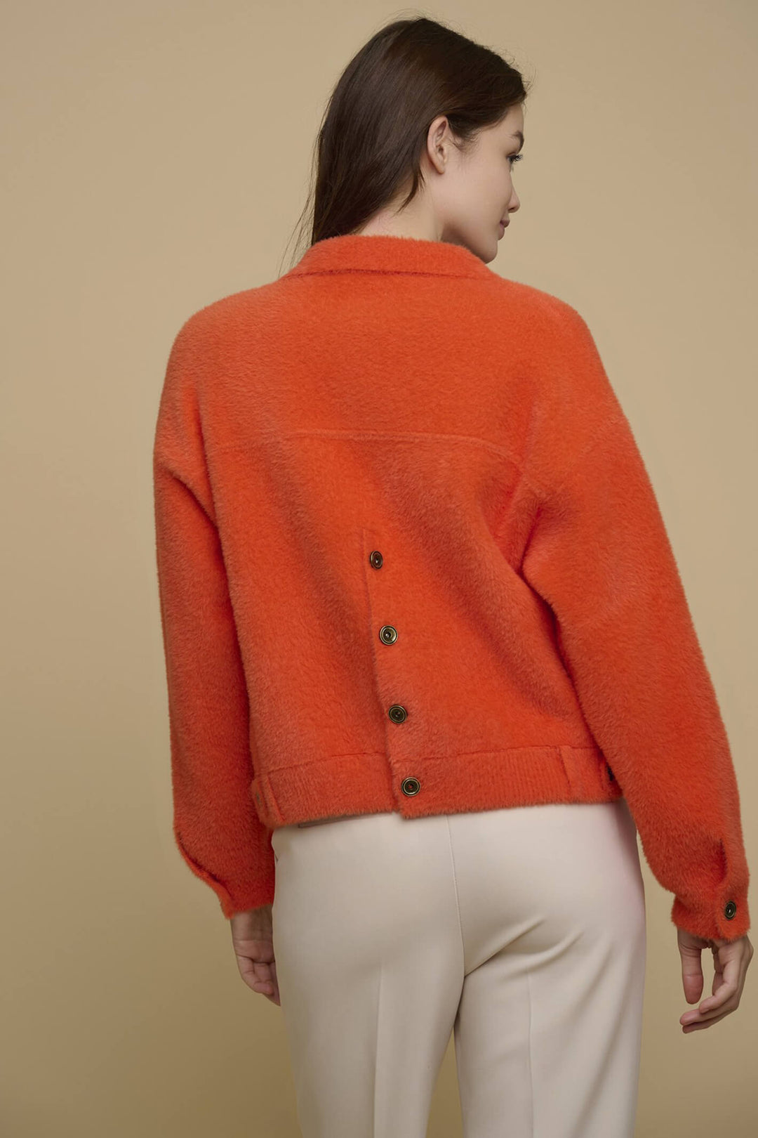 Rino & Pelle Bubbly 7012321 Tango Orange Box Jacket - Olivia Grace Fashion