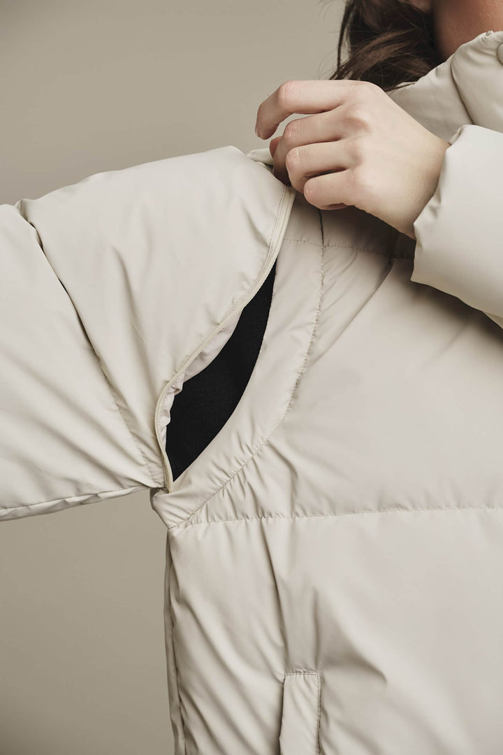 Rino & Pelle Jiska Stone Padded Jacket With Detachable Sleeves - Olivia Grace Fashion