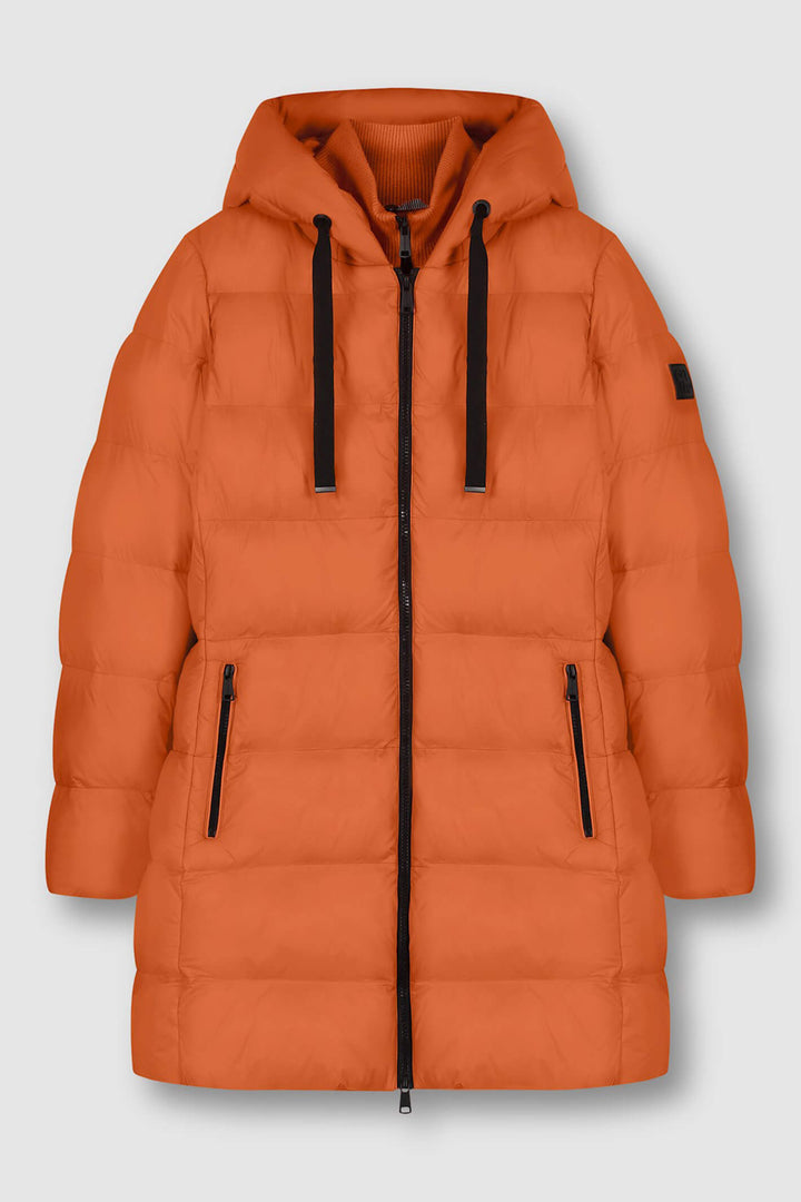 Rino & Pelle Nadira Pottery Orange Padded Coat - Olivia Grace Fashion