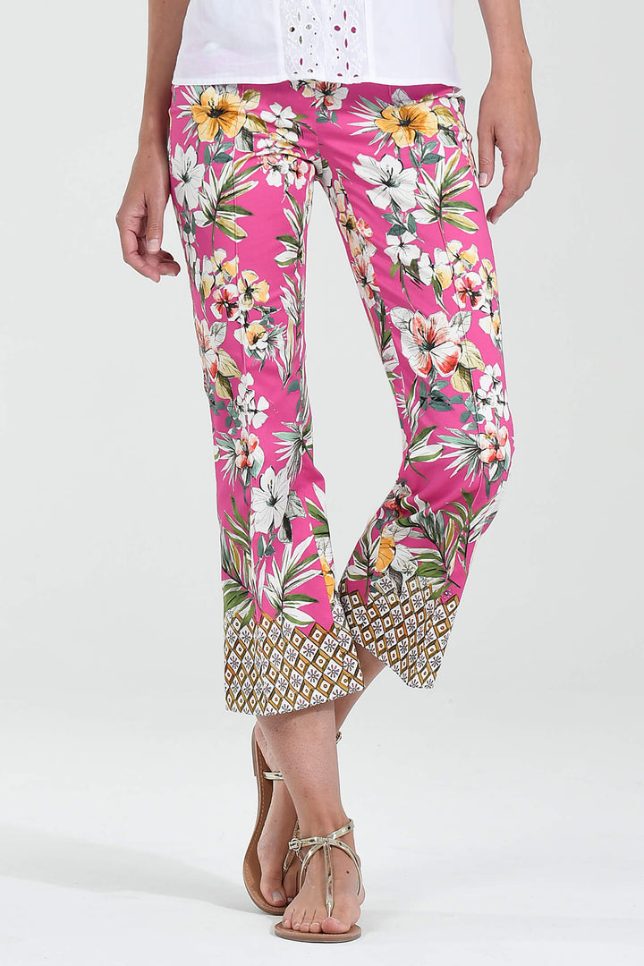 Robell Joella 09 Pink 43 Slim Fit 65cm Trousers 53421-54799 - Olivia Grace Fashion
