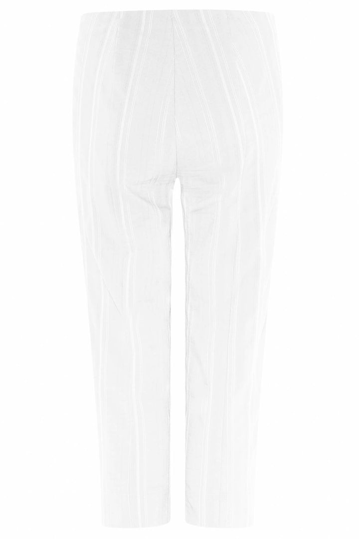 Robell Marie 07 White 10 Crop Trouser 55cm 51576-54554 - Olivia Grace Fashion
