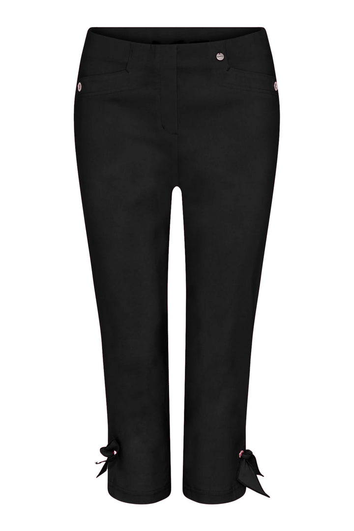 Robell Rose 07 Black 90 Crop Trouser 55cm 53433-5499 - Olivia Grace Fashion