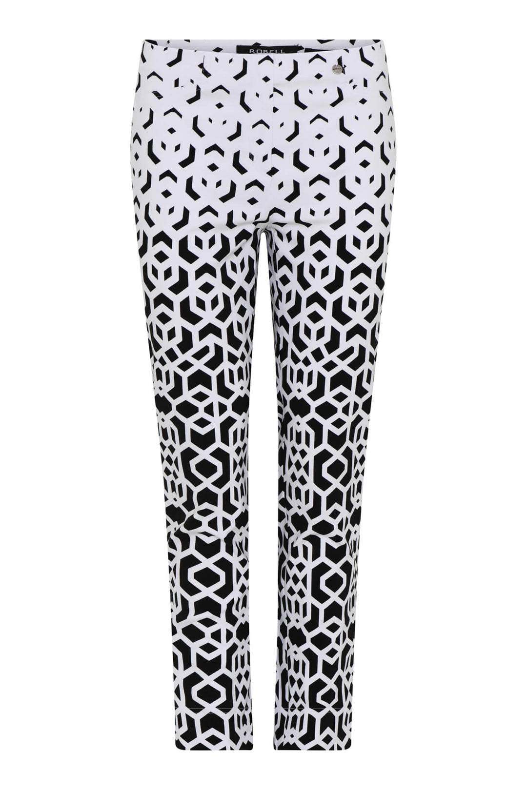 Robell Rose 09 White 10 Ankle Grazer 68cm Trousers 51622-54069 - Olivia Grace Fashion