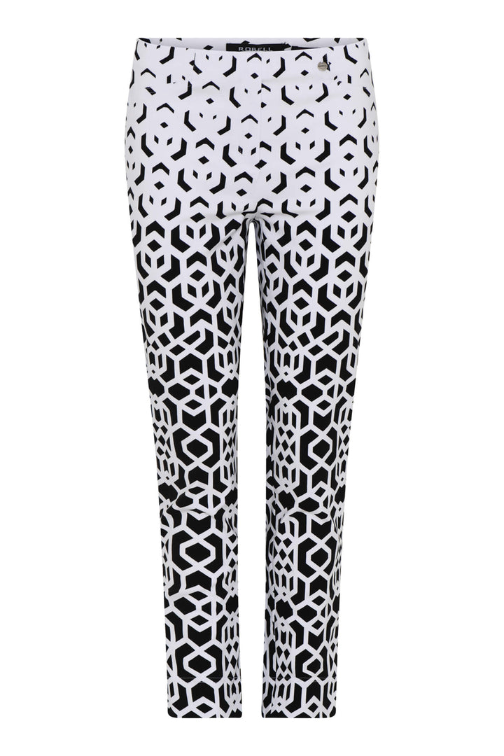 Robell Rose 09 White 10 Ankle Grazer 68cm Trousers 51622-54069 - Olivia Grace Fashion