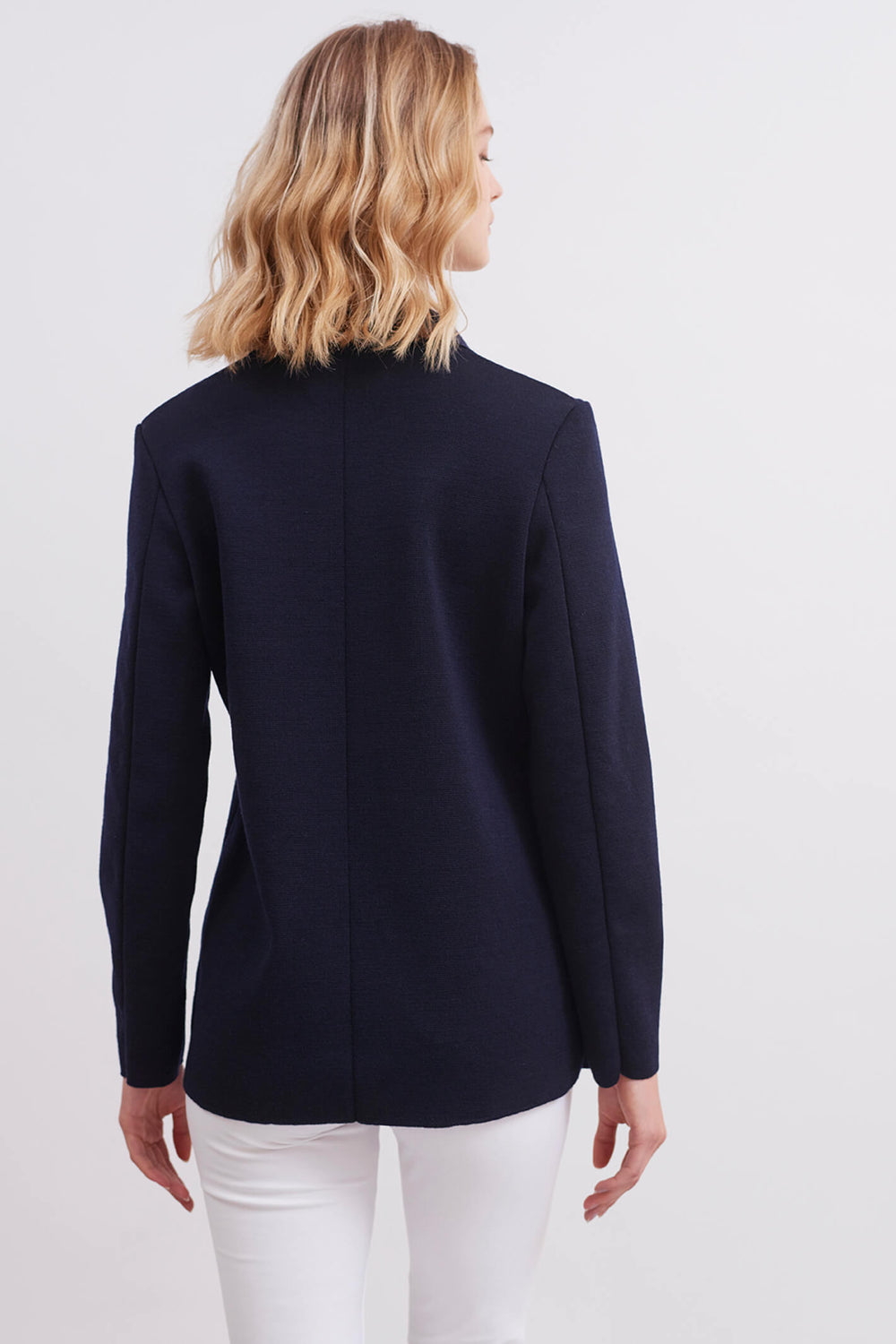 Saint James Charente 0314-CC Navy Double Breasted Blazer Jacket - Olivia Grace Fashion